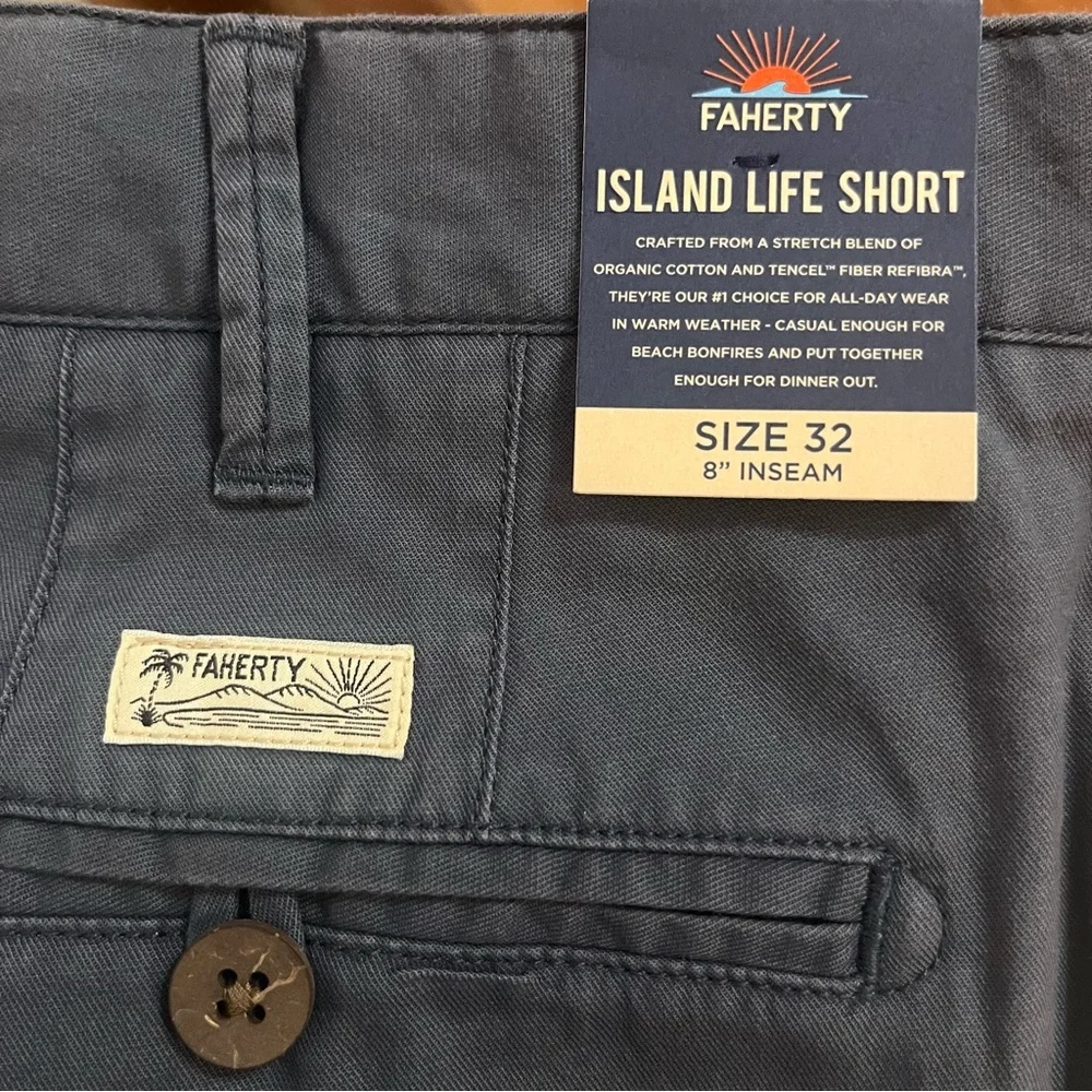 Faherty Island Life Short 8” navy NWT